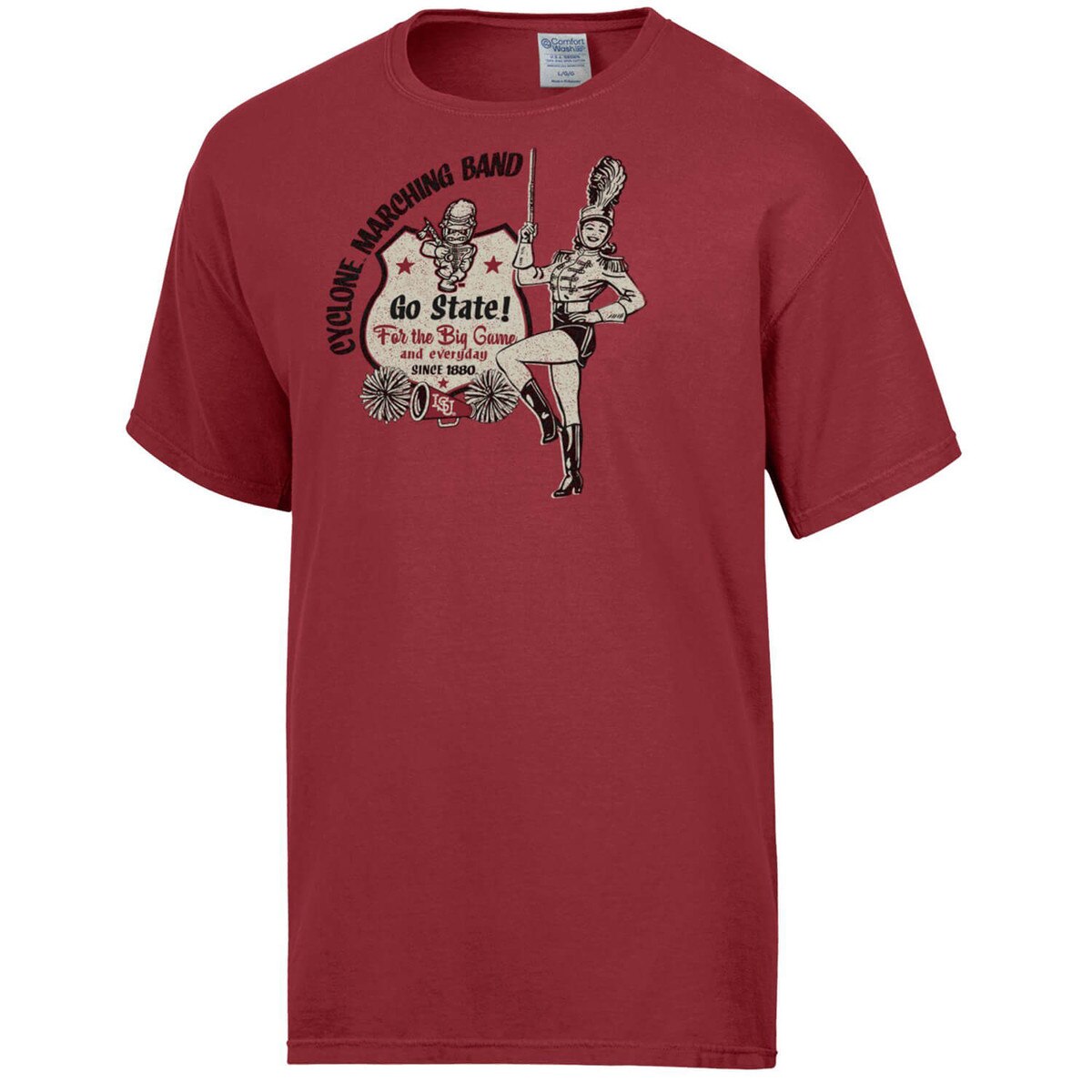 Comfort Wash Marching Band Cy Cardinal Short Sleeve T-Shirt vendor image